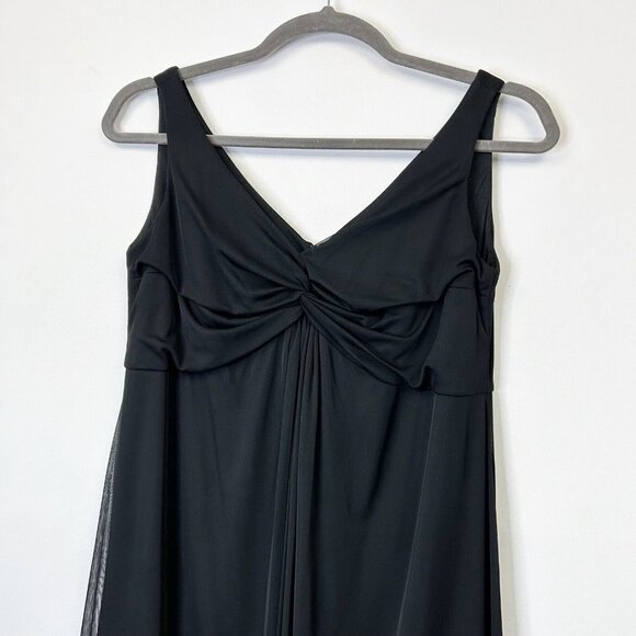Alex Evenings Black Maxi Dress Womens Size 14W Formal Wedding - Picture 3 of 11